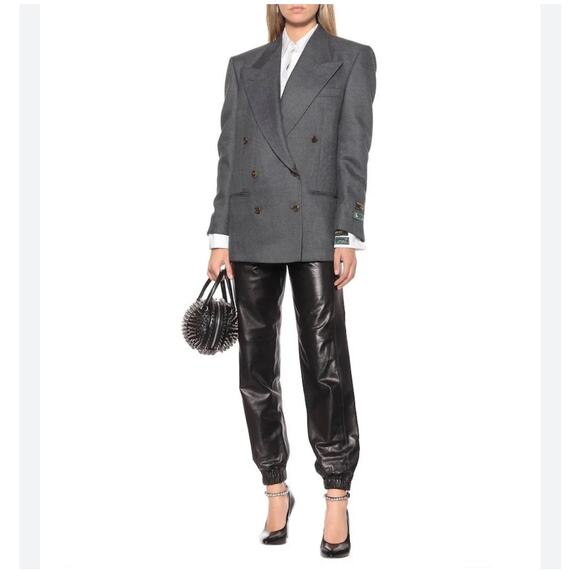 Gucci Ankle Crystal-Embellished Black Leather Pointed-Toe Pumps 36.5 - Picture 12 of 13